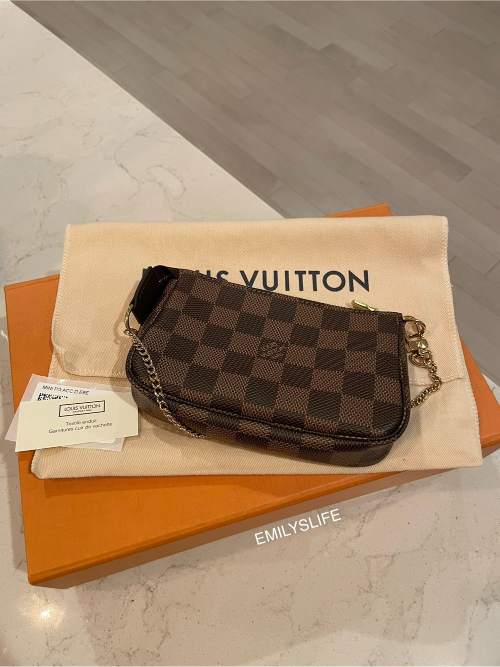 Louis Vuitton Mini Pochette Accessoires - Damier Ebene